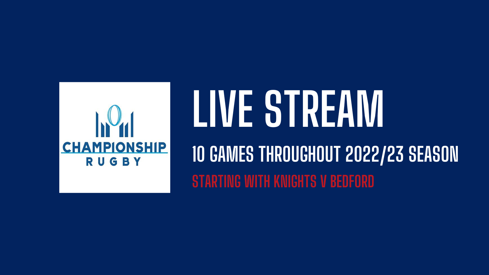 Championship Rugby to Live Stream Games