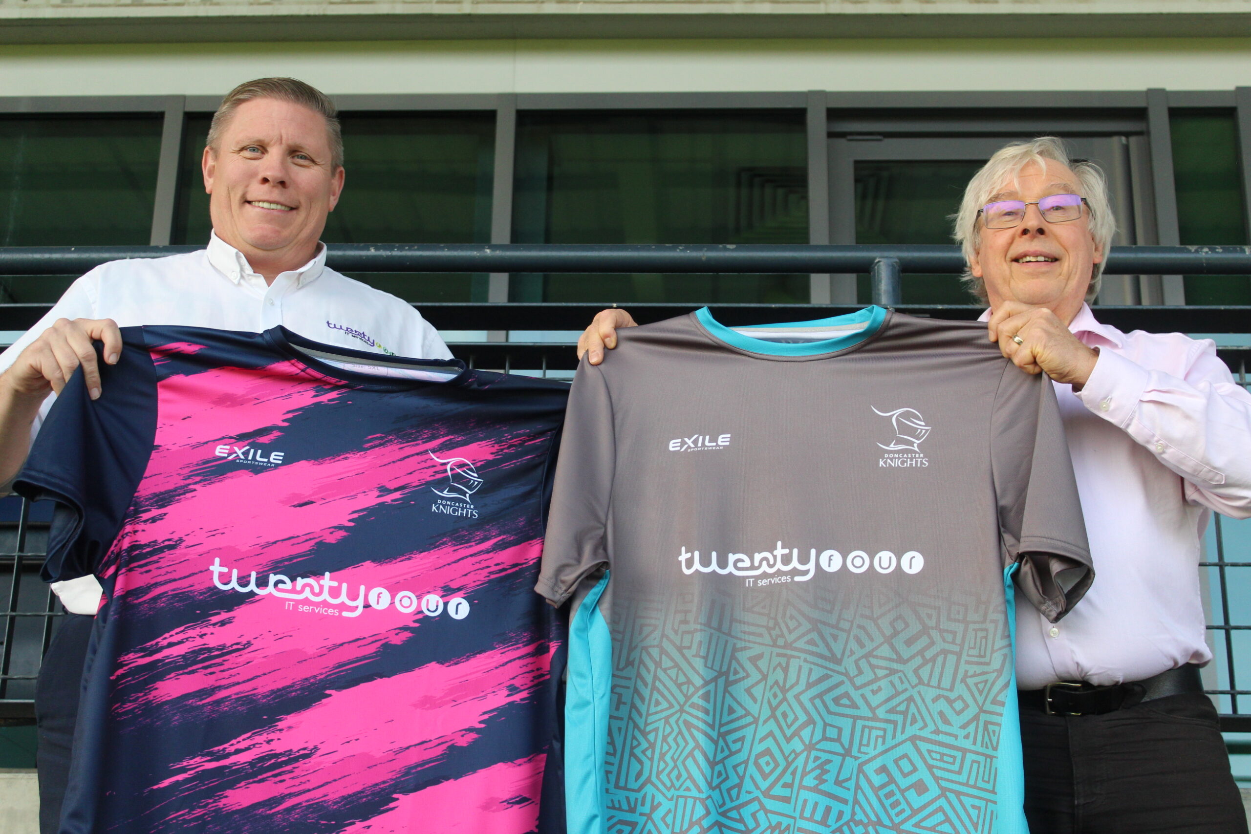 Tony and Michael from TwentyFourIT at Doncaster Knights